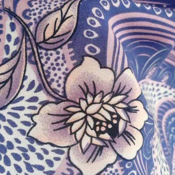 Cosmic Galaxy Moon Boho Short Kimono Robe - Picture 5 of 11